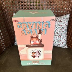 *SOLD* Crybaby Crying Again Straw Cup by Pop Mart New in Sealed Box